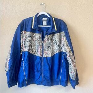 Vintage 1980's Active Club paisley windbreaker jacket size XL